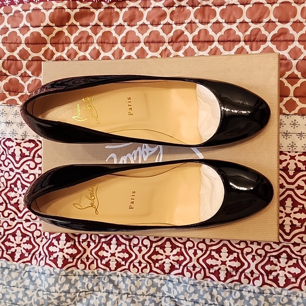 Christian Louboutin Black Patent Leather Heels